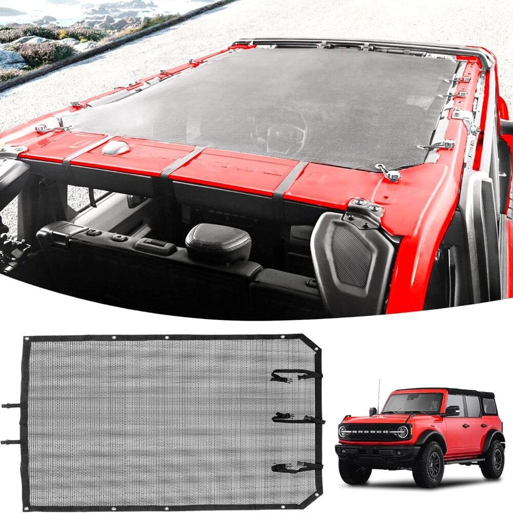 LEPZ Sunshades Compatible for Ford Bronco Accessories Bimini Sun Shade Top 2021
